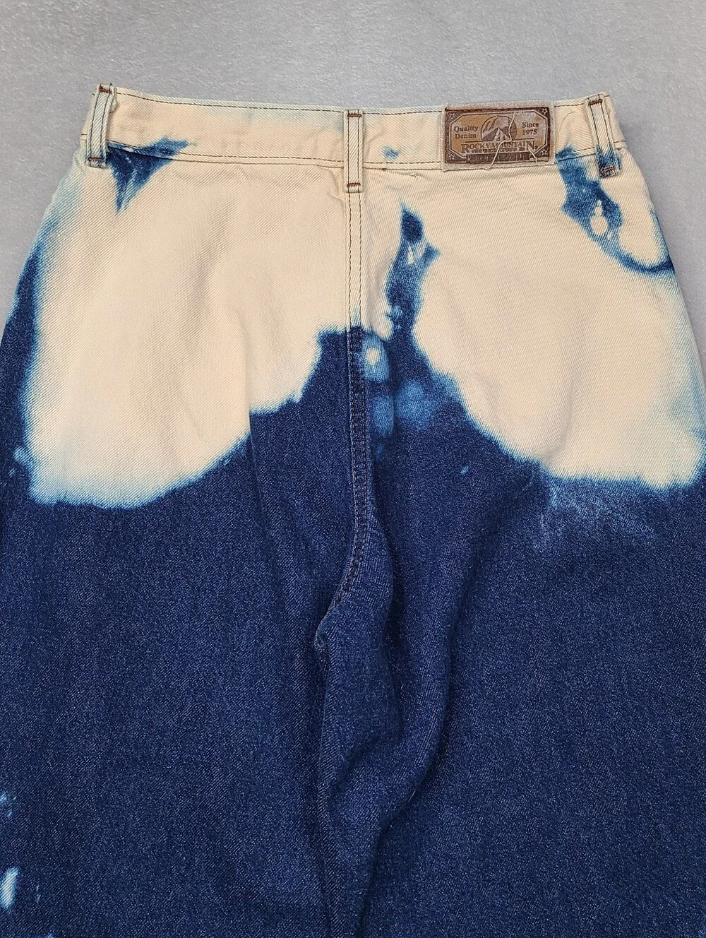 Vtg Rocky Mountain High Rise Mom Jeans Western Tie-Dye 26x31 Americana USA Made
